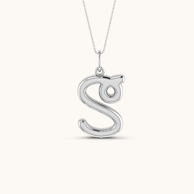 Joy Initial Necklace with chain ( A to Z Available)