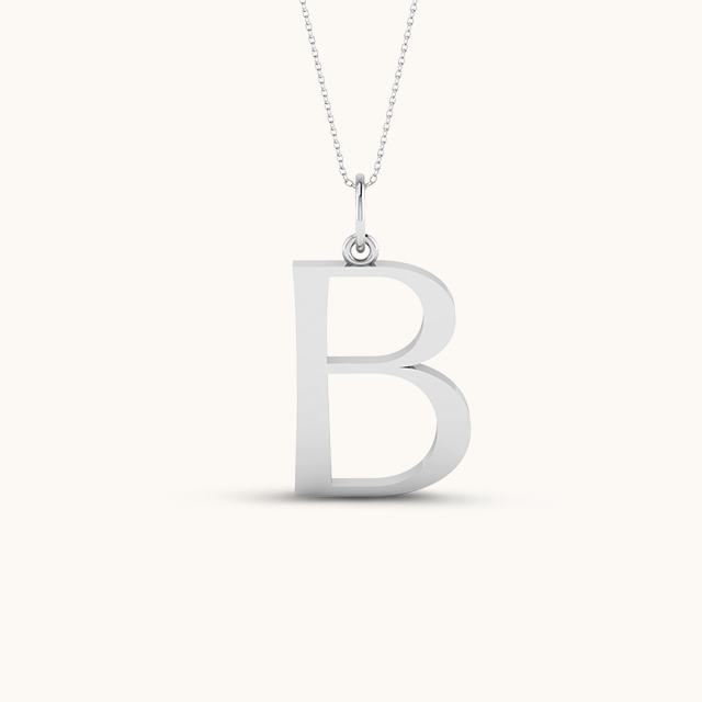 Sugar Initial Necklace with chain ( A to Z Available)