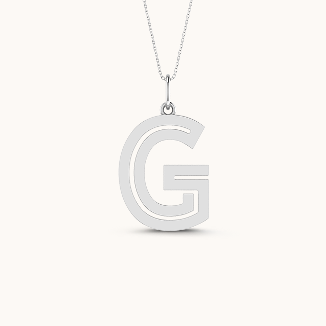Vinyl Initial Necklace with chain ( A to Z Available)