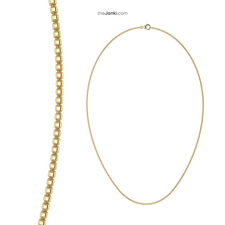 Pure 925 Silver Italian Waterproof Gold plated Chain 