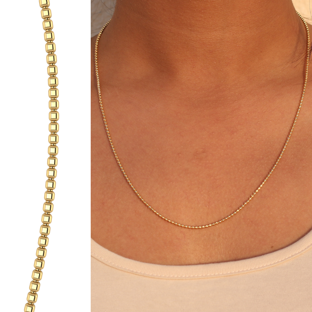 Silver Italian Happy Ball Chain