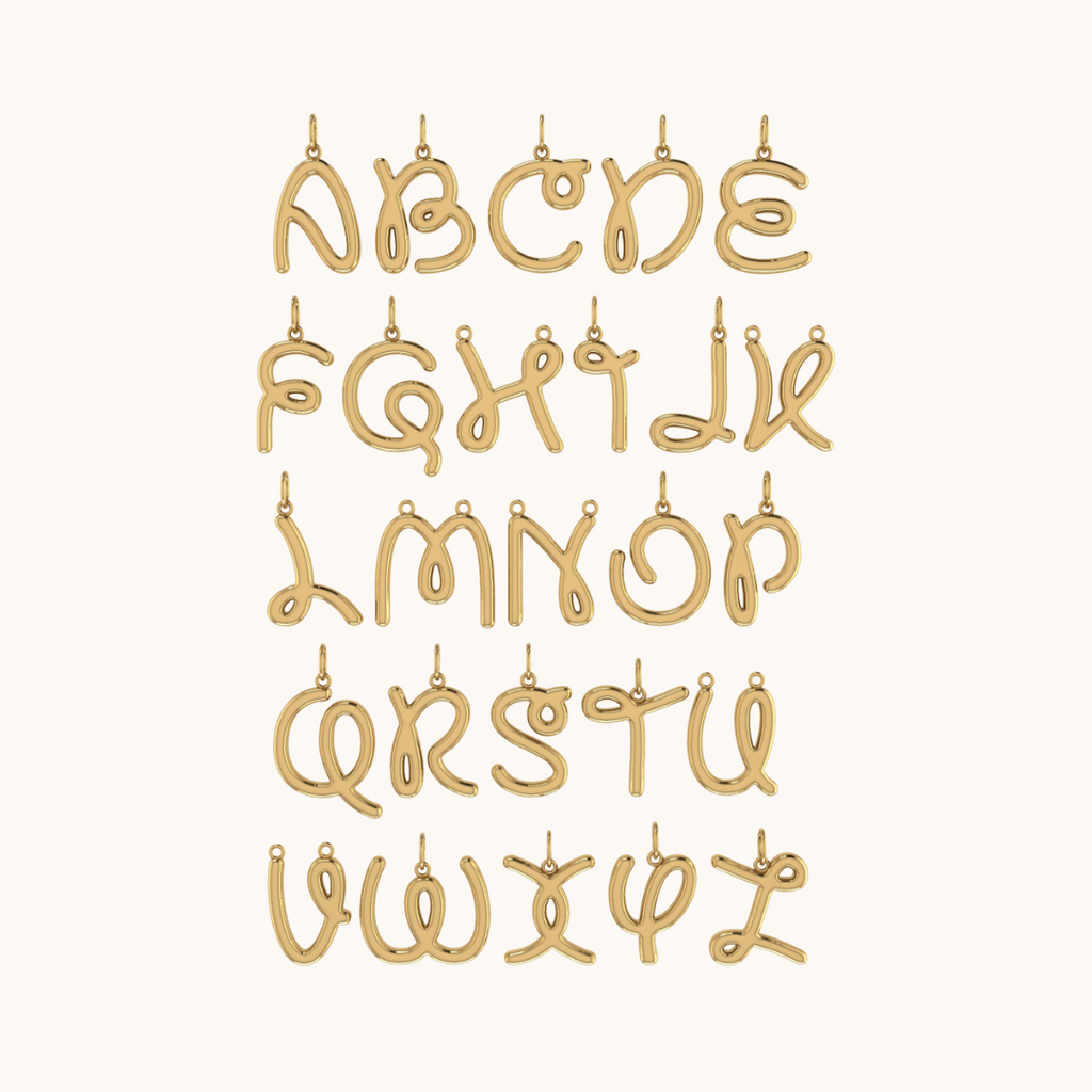 Joy Initial Necklace with chain ( A to Z Available)