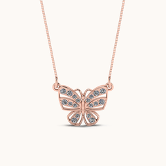 Winged Solitaire Necklace