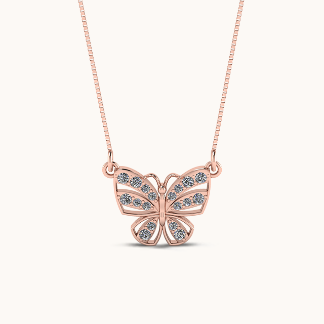 Winged Solitaire Necklace