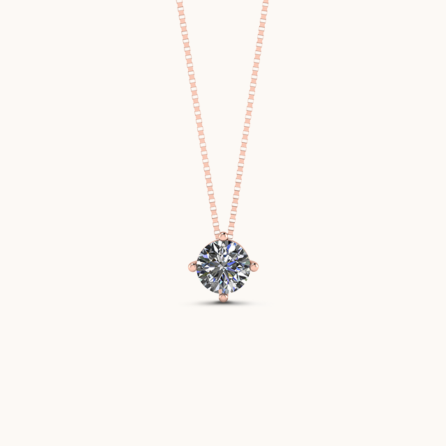 Round Solitaire Necklace