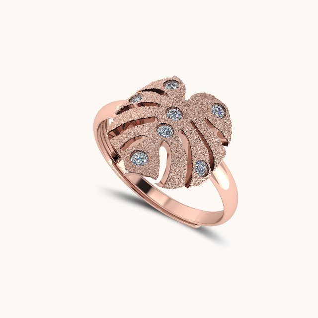 Janki Big Leaf Ring (Adjustable Size)
