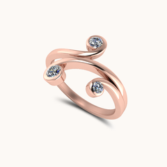 Janki Three Star Ring (Size 7)