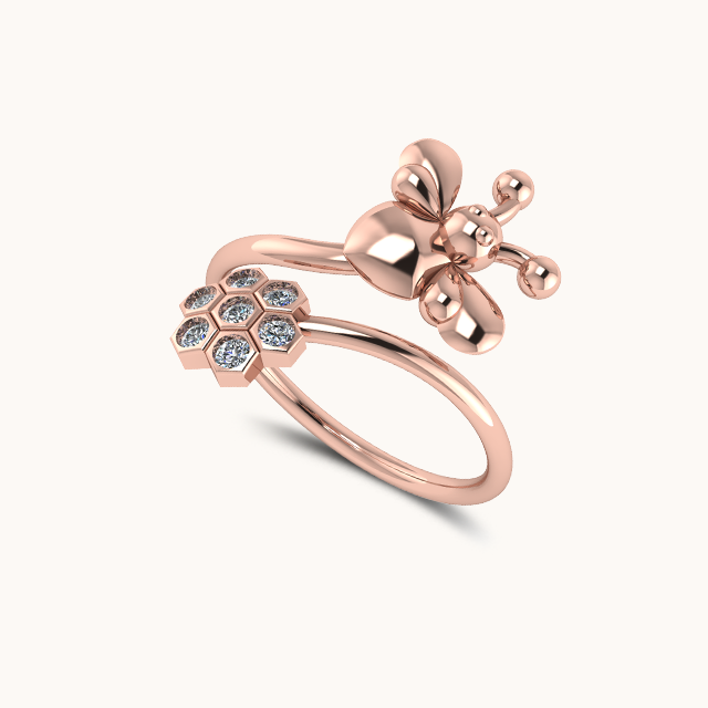 Janki Honey Bee Ring (Adjustable Size)