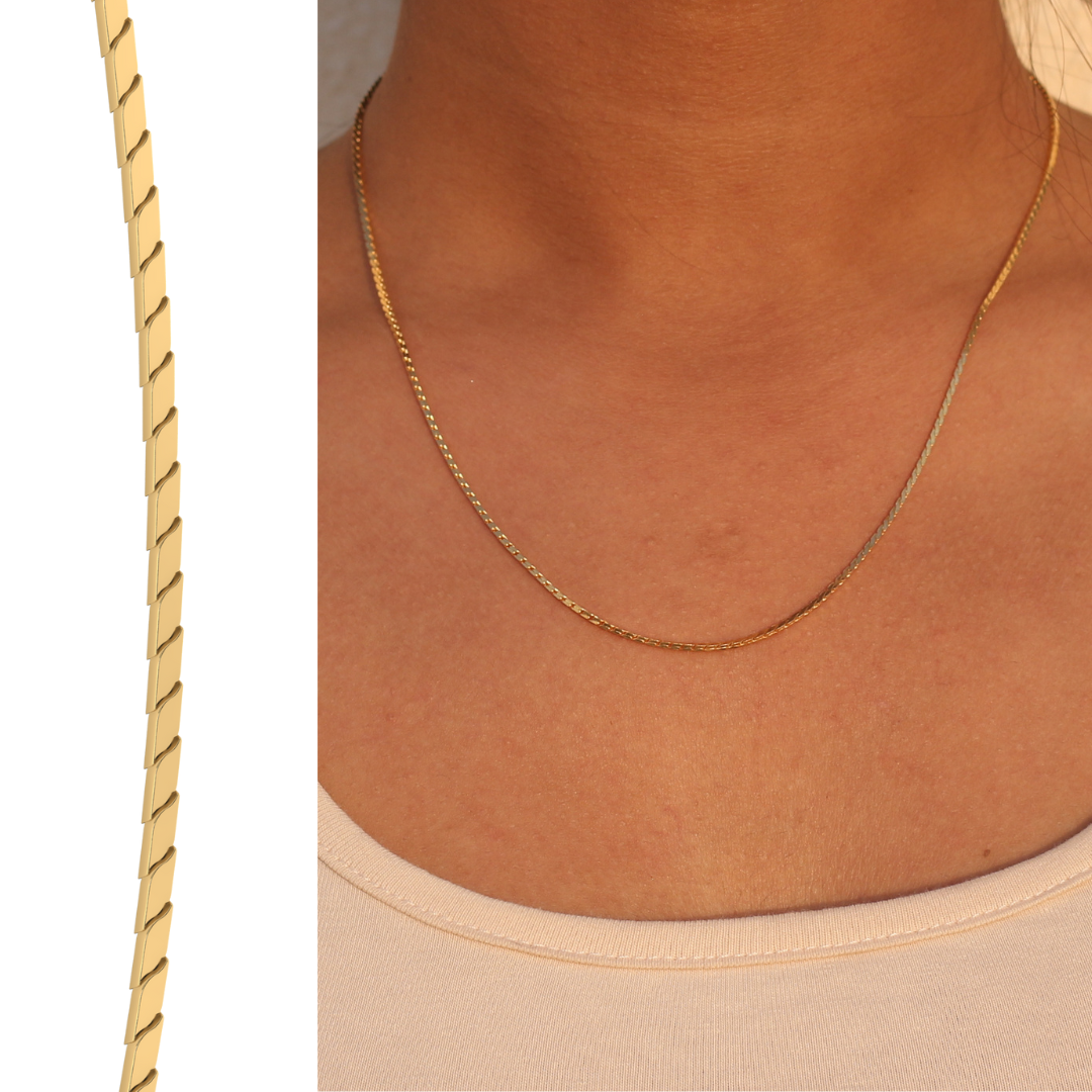 Pure 925 Silver Waterproof gold plated chains for daily use
