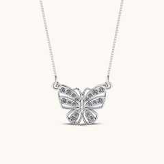 Winged Solitaire Necklace