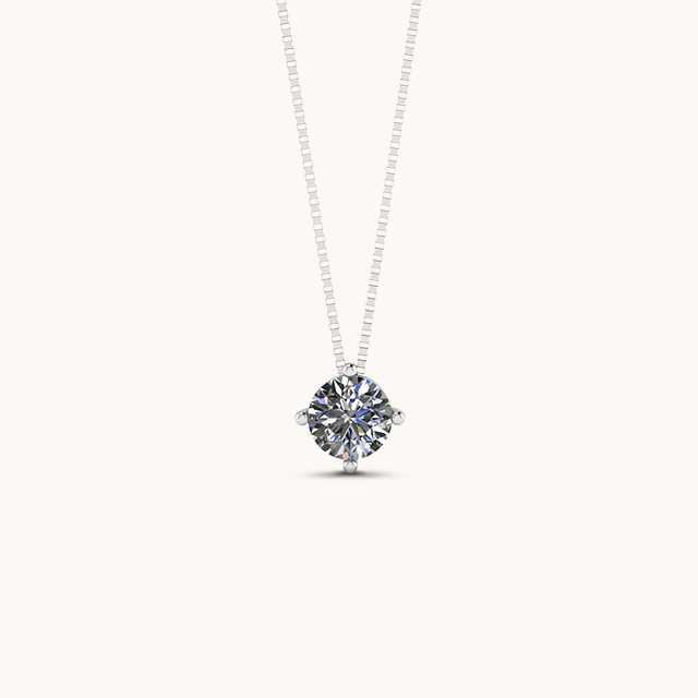 Round Solitaire Necklace