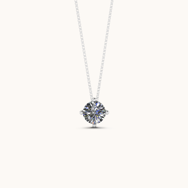 Round Solitaire Necklace