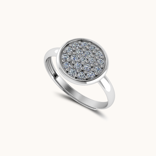 Janki Moon Cluster Ring (Adjustable Size)