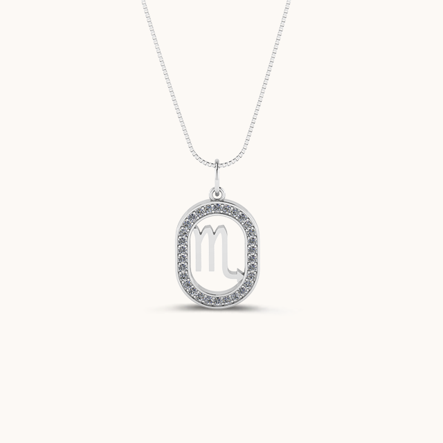 Pure 925 Silver Personalised Zodiac Scorpio Pendant Necklace by Janki ...