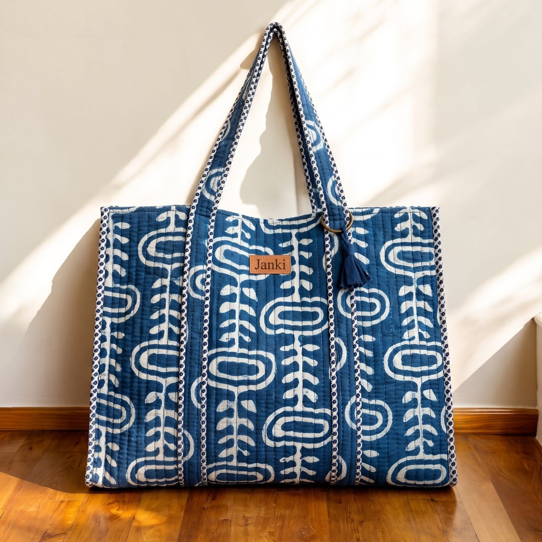 Janki Everyday Indigo Tote Bag