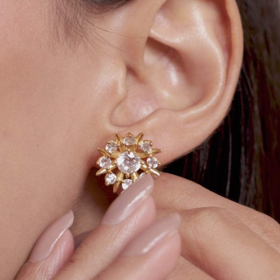 Grand Flower Earrings & Necklace Set