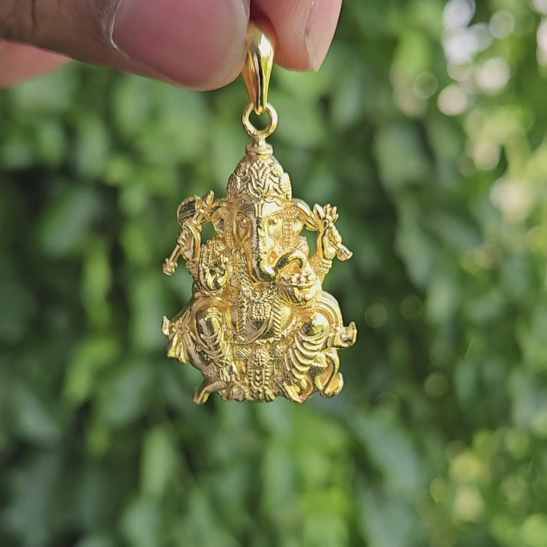 Ganpati & Mushak Pendant