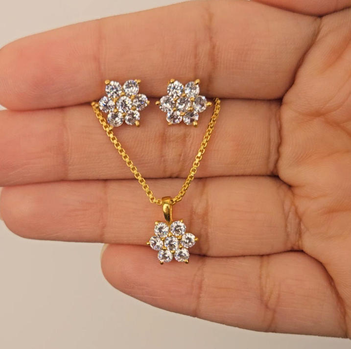 Happy Blossom Earrings & Necklace Set