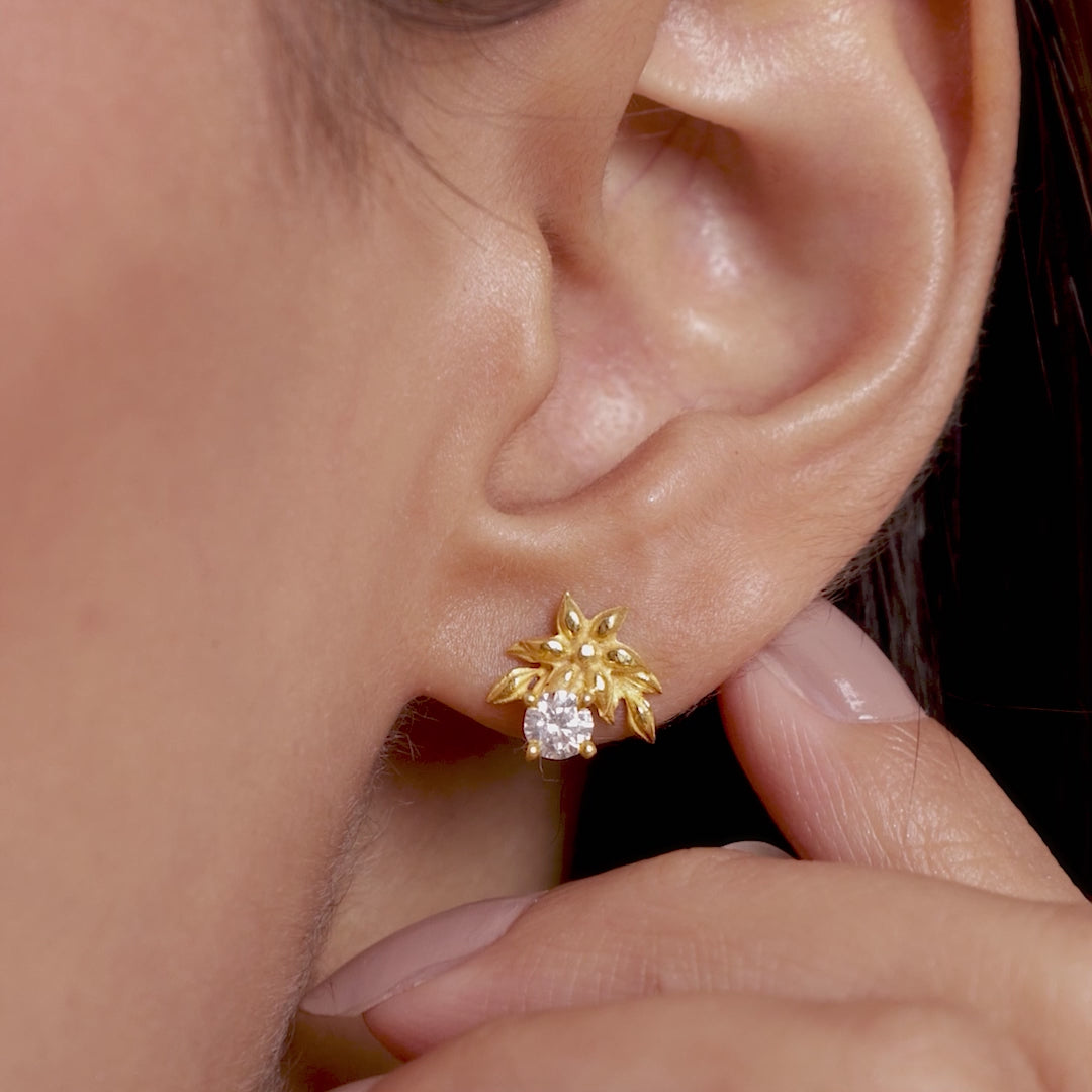 Rosé Halo Earrings