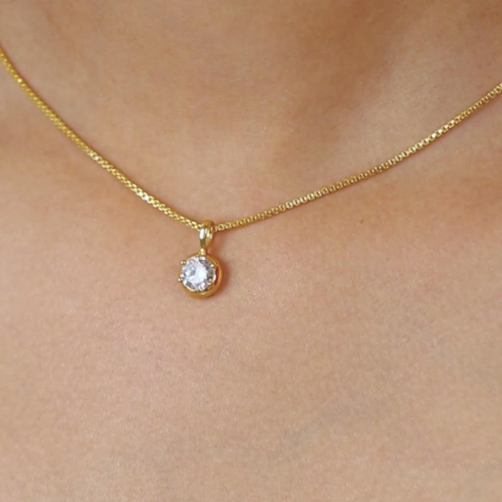 Classic Solitaire Pendant by Arushaa