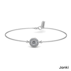 Halo Diamond Zirconia Bracelet