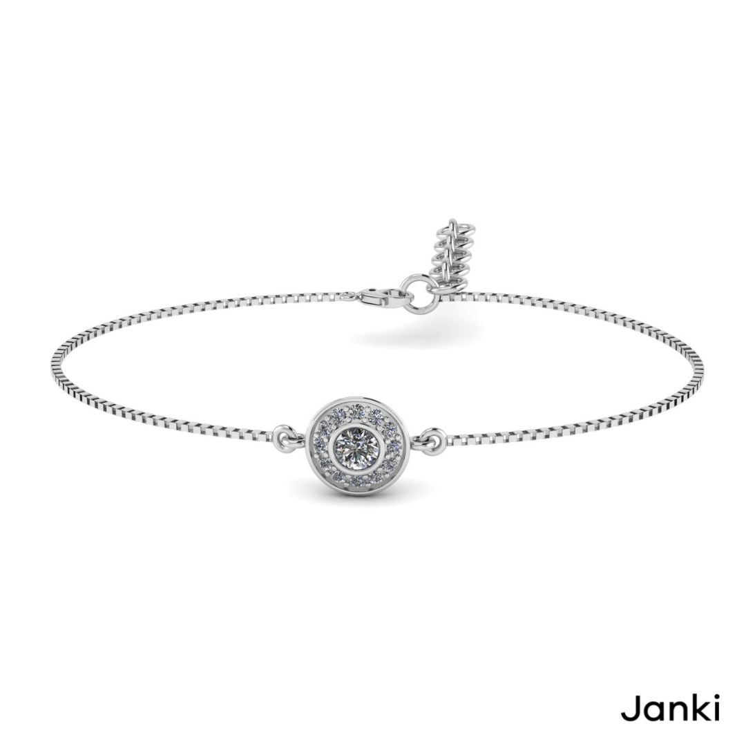 Halo Diamond Zirconia Bracelet