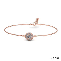 Halo Diamond Zirconia Bracelet