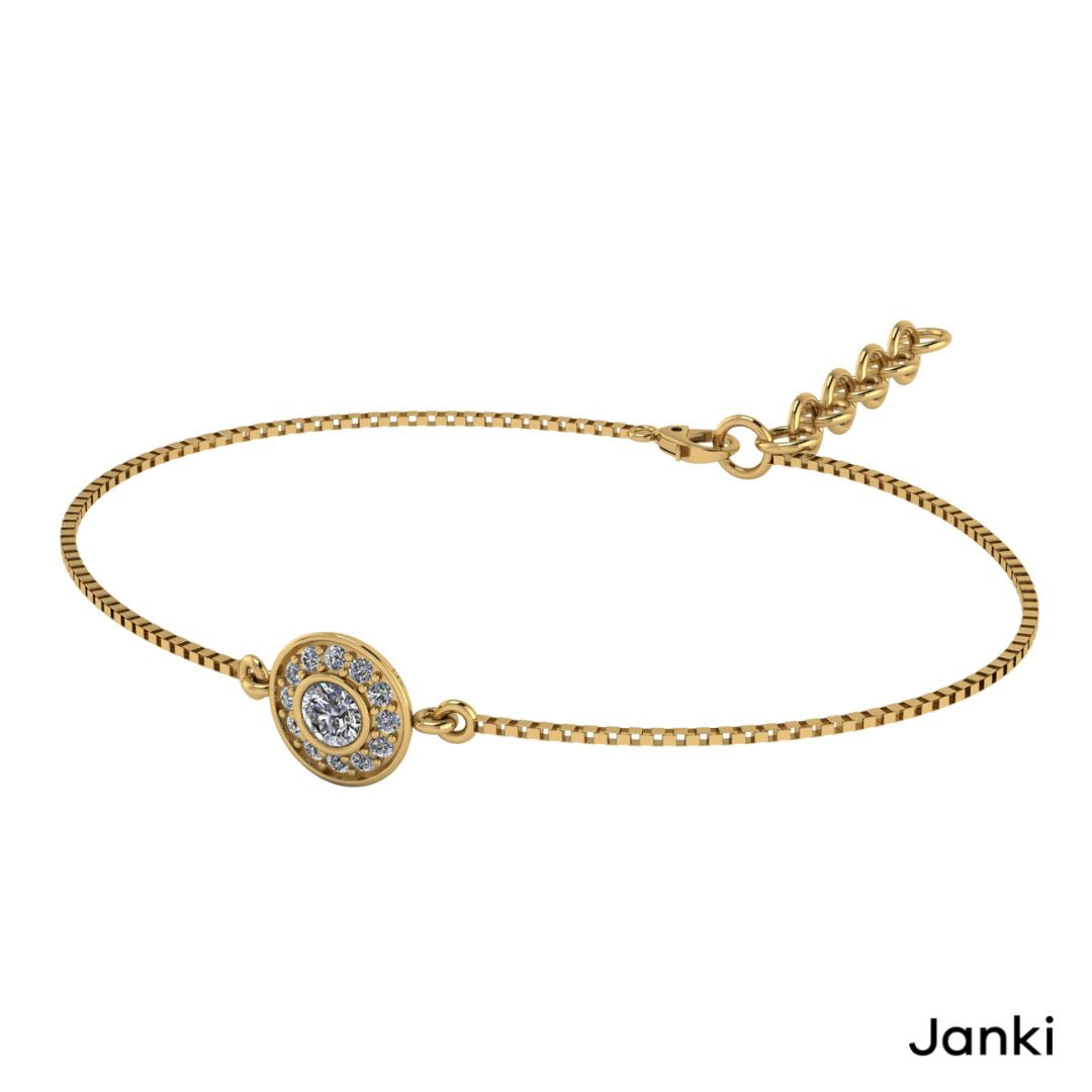 Halo Diamond Zirconia Bracelet