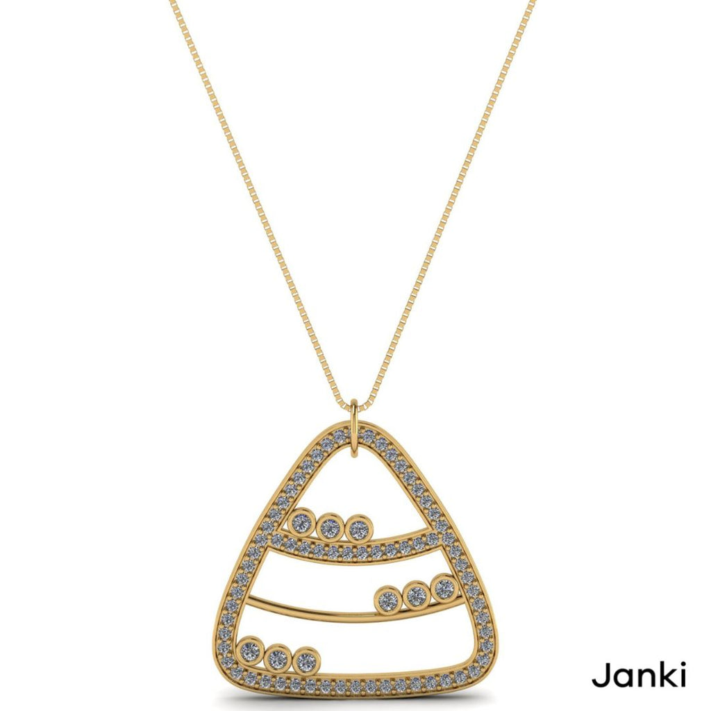 Curve Diamond Zirconia Necklace